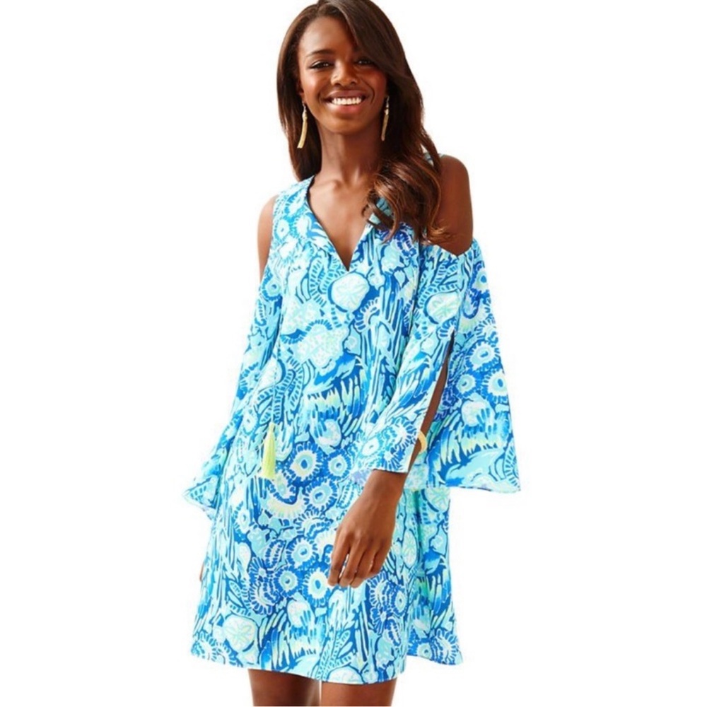 Lilly Pulitzer Benicia Cold Shoulder Tunic Dress‎ Size Small